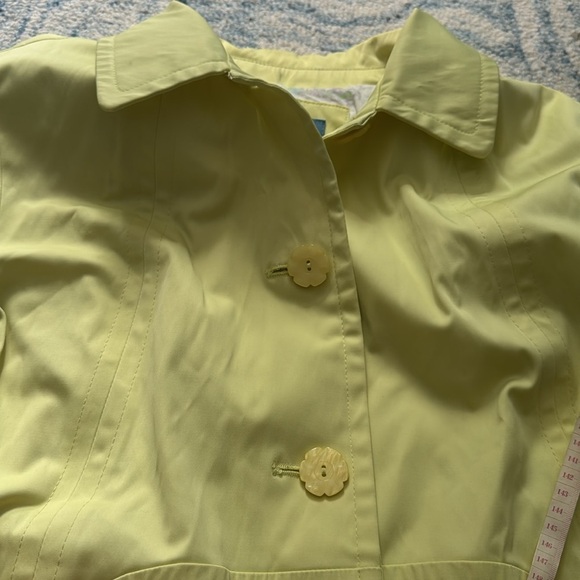 Nine West yellow butterfly lining spring trenchcoat XL - Picture 5 of 9